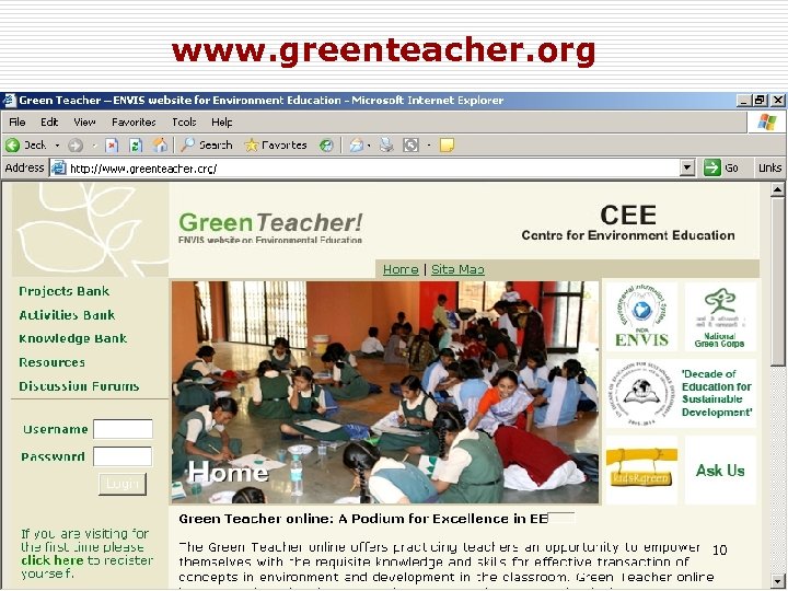 www. greenteacher. org 10 