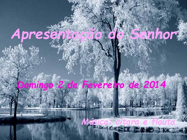 Apresentação do Senhor Domingo 2 de Fevereiro de 2014 Música: cítara e flauta 