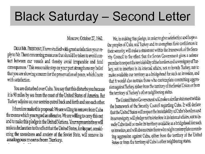 Black Saturday – Second Letter 