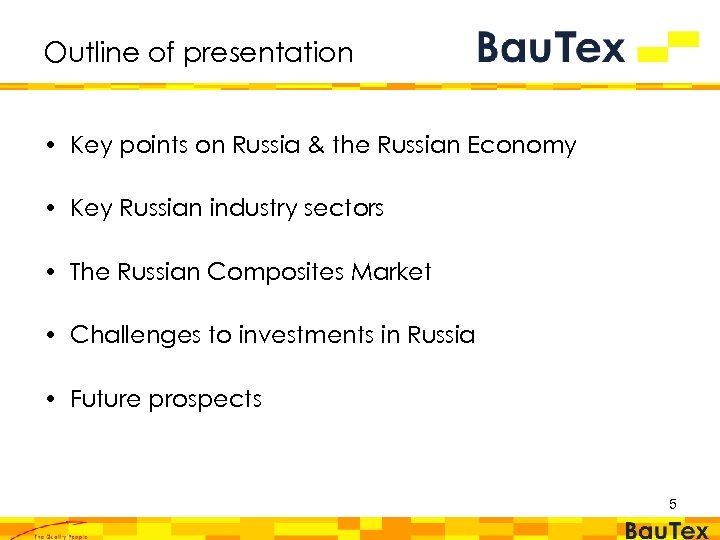 Outline of presentation • Key points on Russia & the Russian Economy • Key
