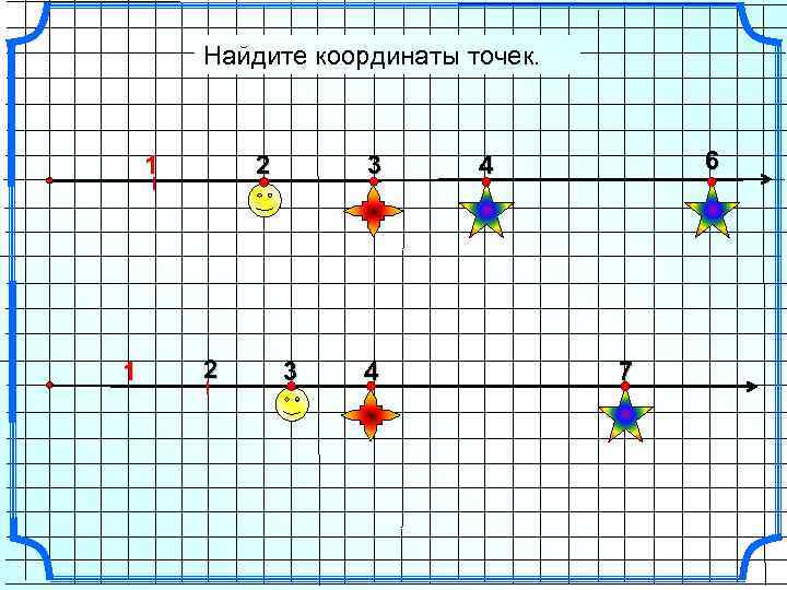 Найдите координаты точек. 1 1 2 2 3 3 4 6 4 7 