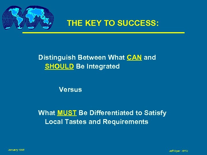 THE KEY TO SUCCESS: Distinguish Between What CAN and SHOULD Be Integrated Versus What