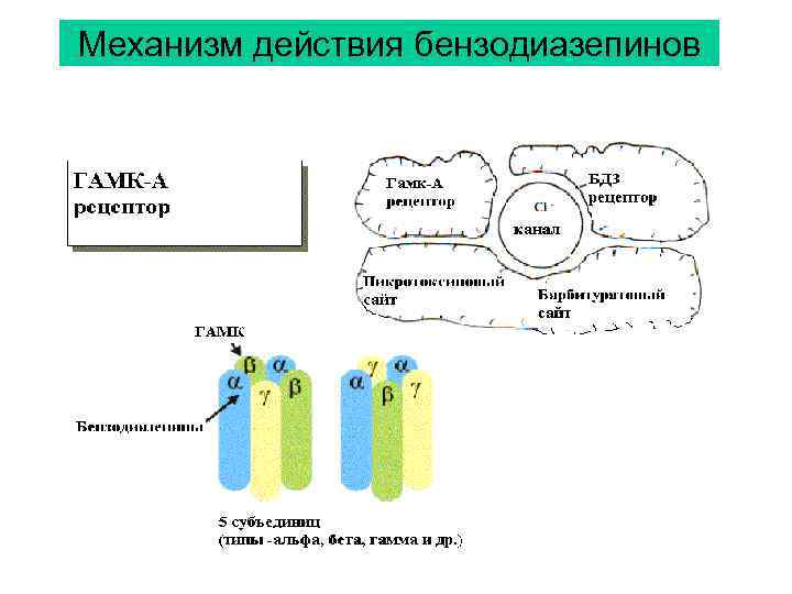Механизм действия бензодиазепинов 