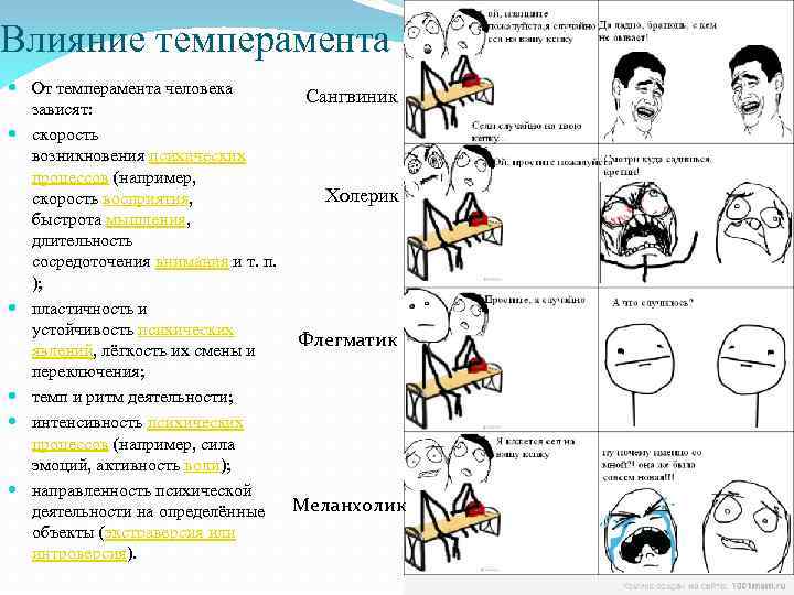 Темперамент человека презентация 8 класс