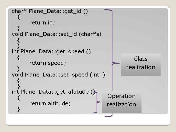 char* Plane_Data: : get_id () { return id; } void Plane_Data: : set_id (char*s)