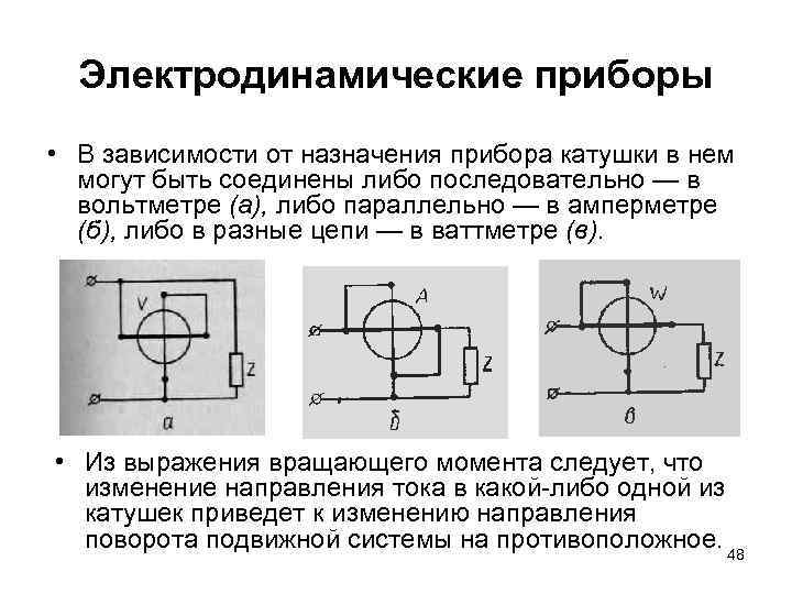 Схема электродинамической системы