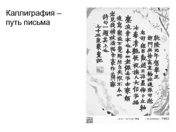 Каллиграфия – путь письма 