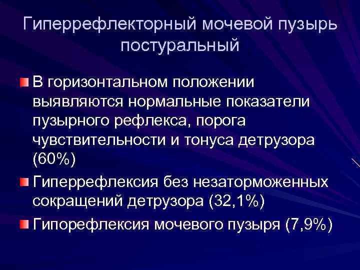 Нейрогенная дисфункция мочевого пузыря у детей презентация