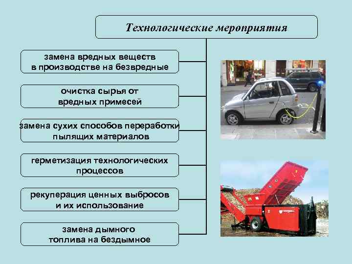 Технологические мероприятия замена вредных веществ в производстве на безвредные очистка сырья от вредных примесей