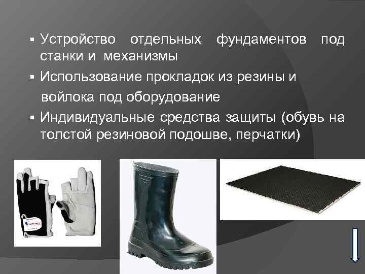 Устройство отдельных фундаментов под станки и механизмы § Использование прокладок из резины и войлока