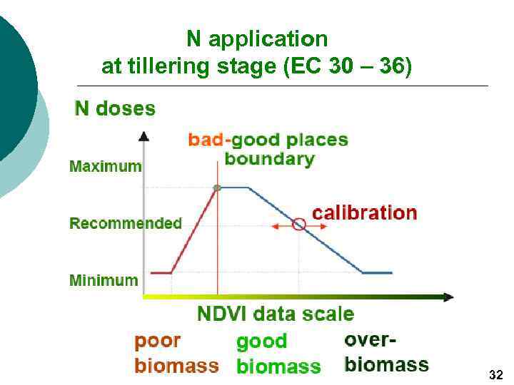 N application at tillering stage (ЕС 30 – 36) 32 