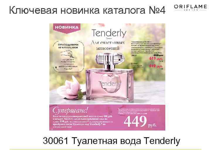 Ключевая новинка каталога № 4 30061 Туалетная вода Tenderly 