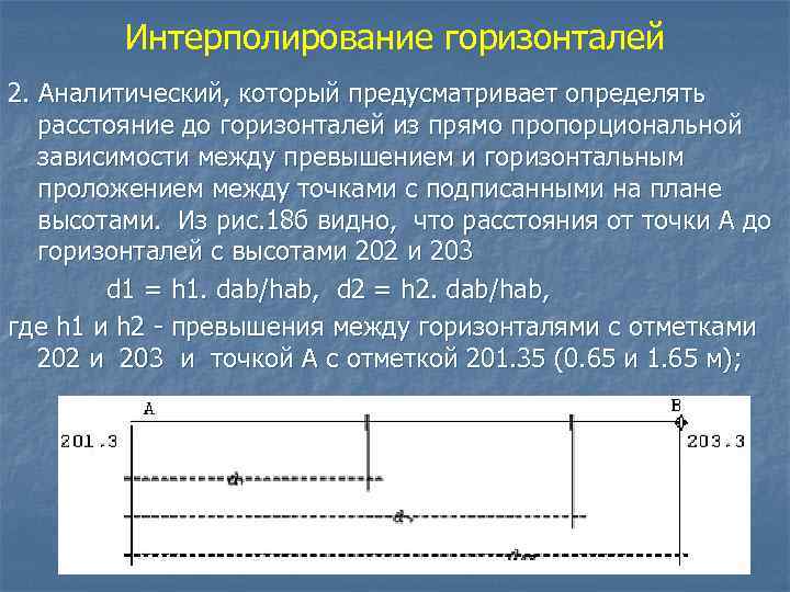 Метод интерполяции. Метод линейного интерполирования геодезия. Интерполирование горизонталей. Метод интерполяции в геодезии. Интерполирование горизонталей в геодезии.