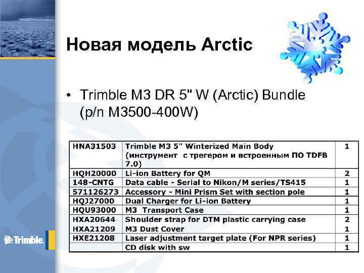 Новая модель Arctic • Trimble M 3 DR 5" W (Arctic) Bundle (p/n M