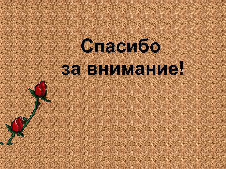 Спасибо за внимание! 