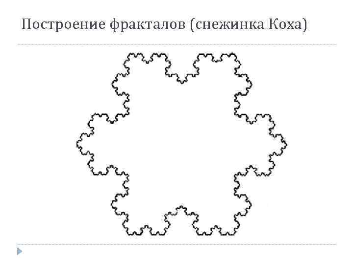 Как нарисовать снежинку коха