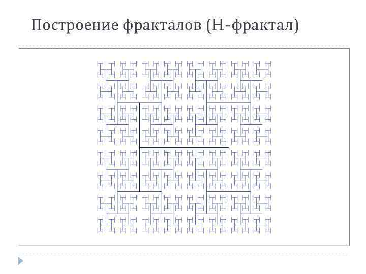 Построение фракталов (H-фрактал) 