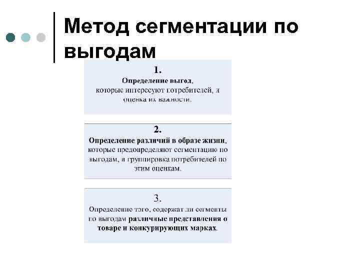 Метод сегментации по выгодам 