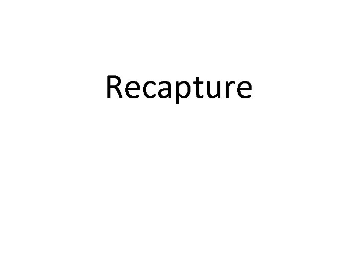 Recapture 