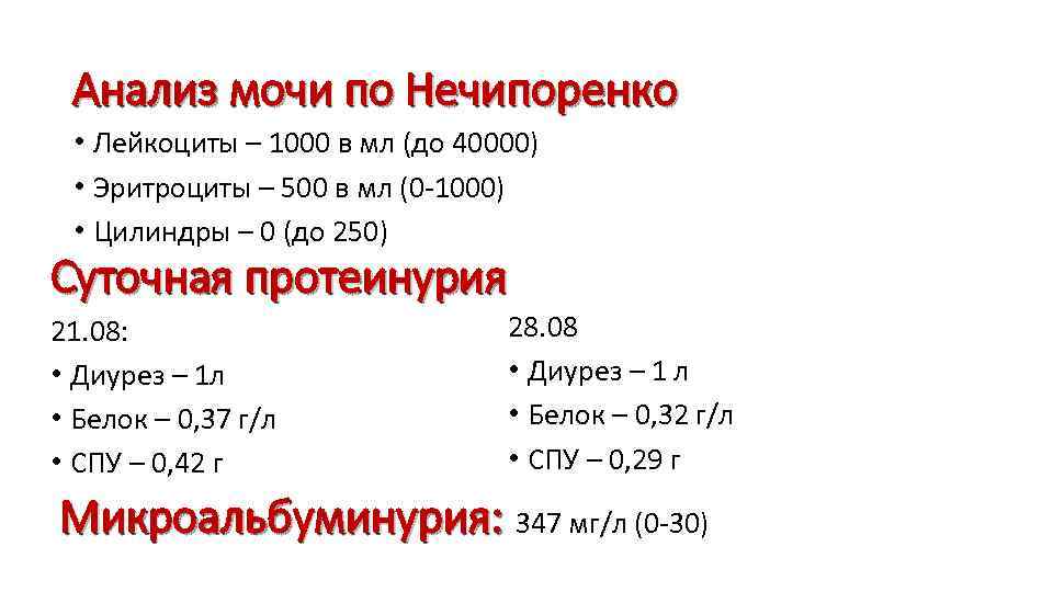 Анализ мочи по нечипоренко повышенные лейкоциты