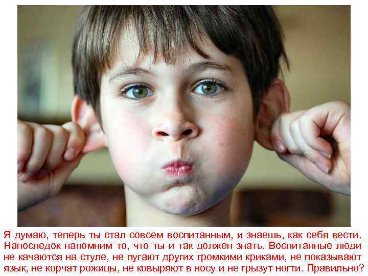 Я думаю, теперь ты стал совсем воспитанным, и знаешь, как себя вести. Напоследок напомним