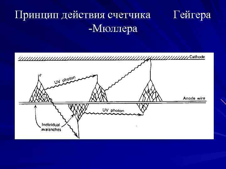 Принцип действия счетчика -Мюллера Гейгера 