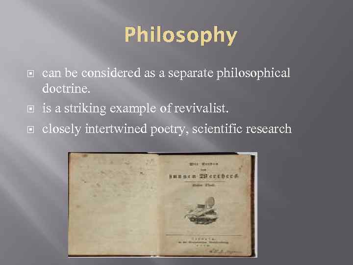 Philosophy can be considered as a separate philosophical doctrine. is a striking example of