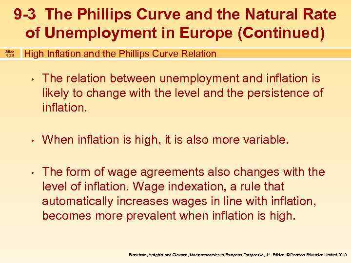 9 -3 The Phillips Curve and the Natural Rate of Unemployment in Europe (Continued)