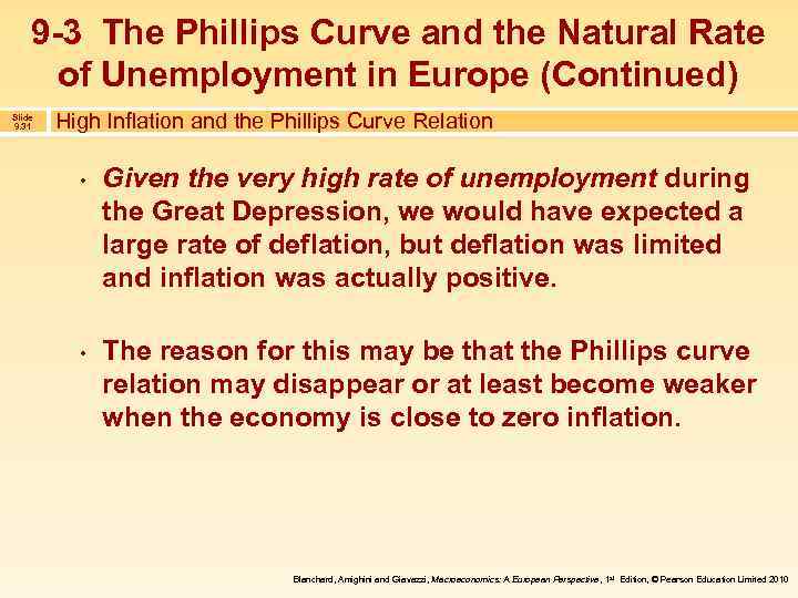 9 -3 The Phillips Curve and the Natural Rate of Unemployment in Europe (Continued)