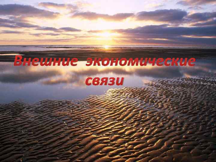 Внешние экономические связи 