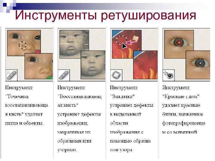 Инструменты ретуширования 