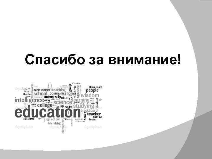 Спасибо за внимание! 