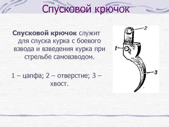 Спусковой крючок ружья 7 букв