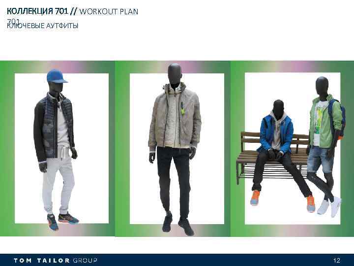 КОЛЛЕКЦИЯ 701 // WORKOUT PLAN 701 КЛЮЧЕВЫЕ АУТФИТЫ 12 