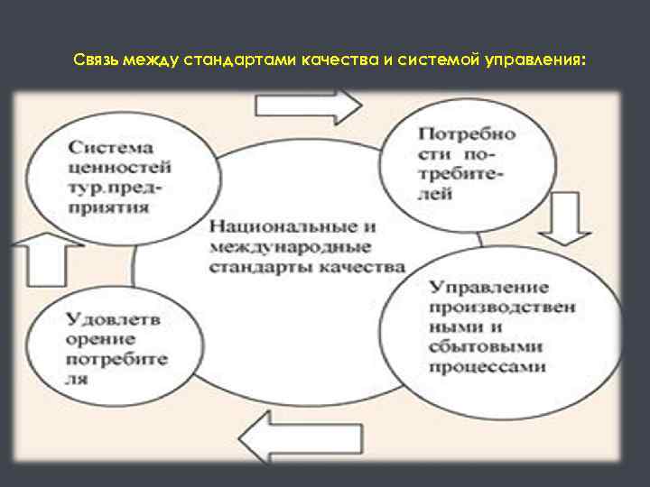 Связь между стандартами качества и системой управления: 