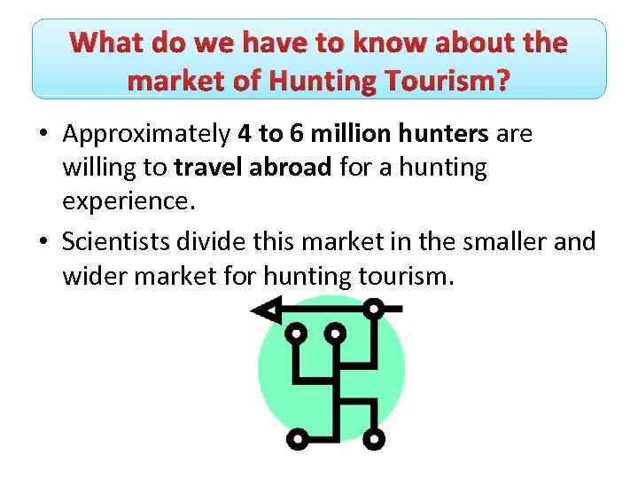 What do we have to know about the market of Hunting Tourism? • Approximately