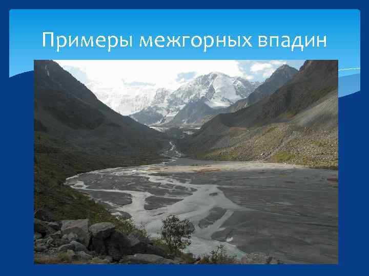 Примеры межгорных впадин 