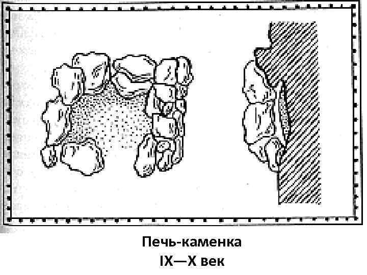 Печь-каменка IX—X век 