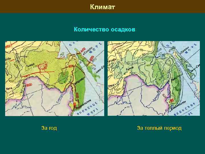 Климат Количество осадков За год За теплый период 