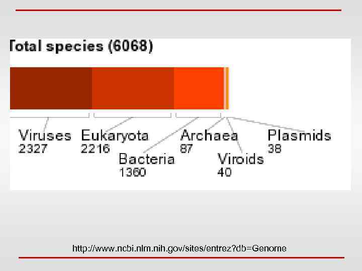 http: //www. ncbi. nlm. nih. gov/sites/entrez? db=Genome 