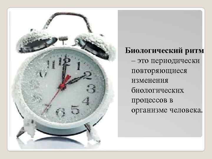 Биологический ритм – это периодически повторяющиеся изменения биологических процессов в организме человека. 