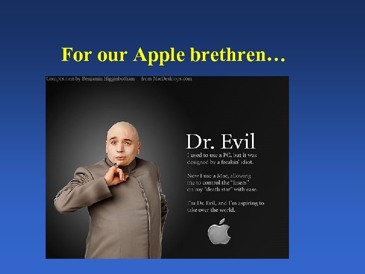 For our Apple brethren… 