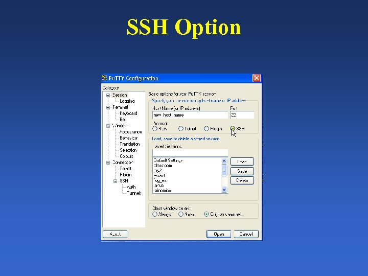 SSH Option 