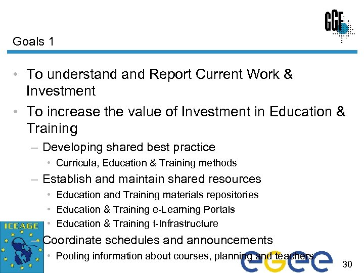 Goals 1 • To understand Report Current Work & Investment • To increase the