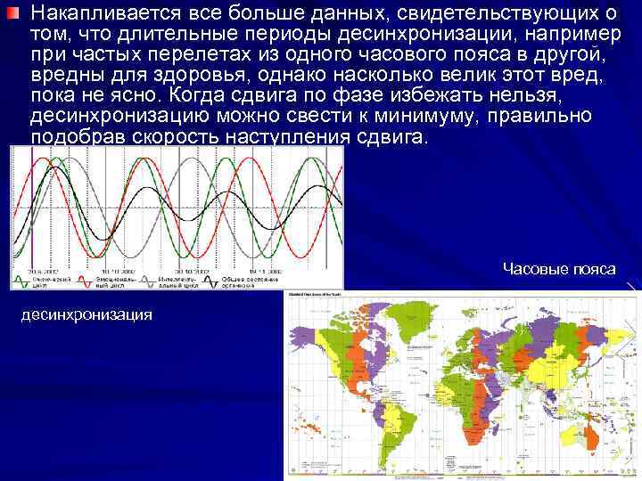 Накапливается все больше данных, свидетельствующих о том, что длительные периоды десинхронизации, например при частых