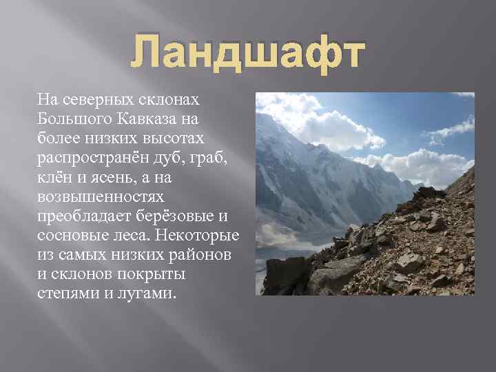 Преобладающие высоты горного алтая. Кавказские горы презентация. Кавказ самые высокие горы России 8 класс. Склоны большого Кавказа. Самая высокая гора Северного Кавказа.
