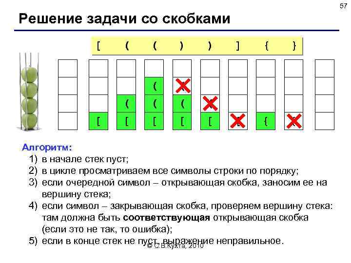 57 Решение задачи со скобками [ [ ( ( [ ( ) ) (