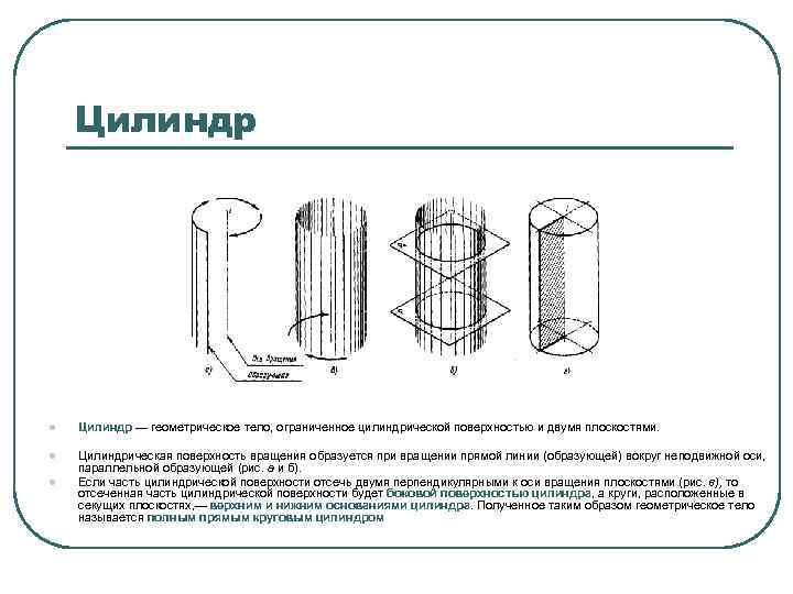 Чертеж цилиндрической линзы