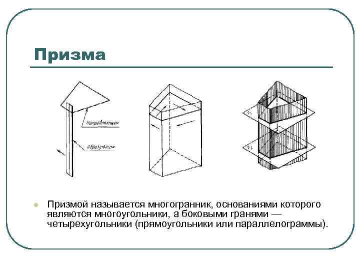 Обозначение призмы на схеме базирования