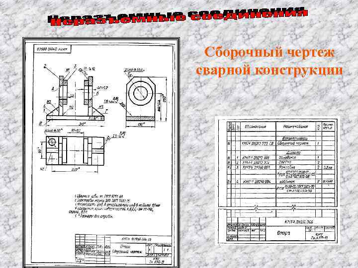 Оформление сборочного чертежа